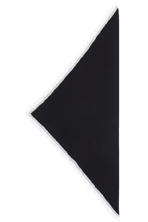Wool Lace Triangular Scarf Sky Captain