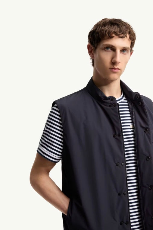 MONCLER Sahel Down Gilet Navy Blue - Dale