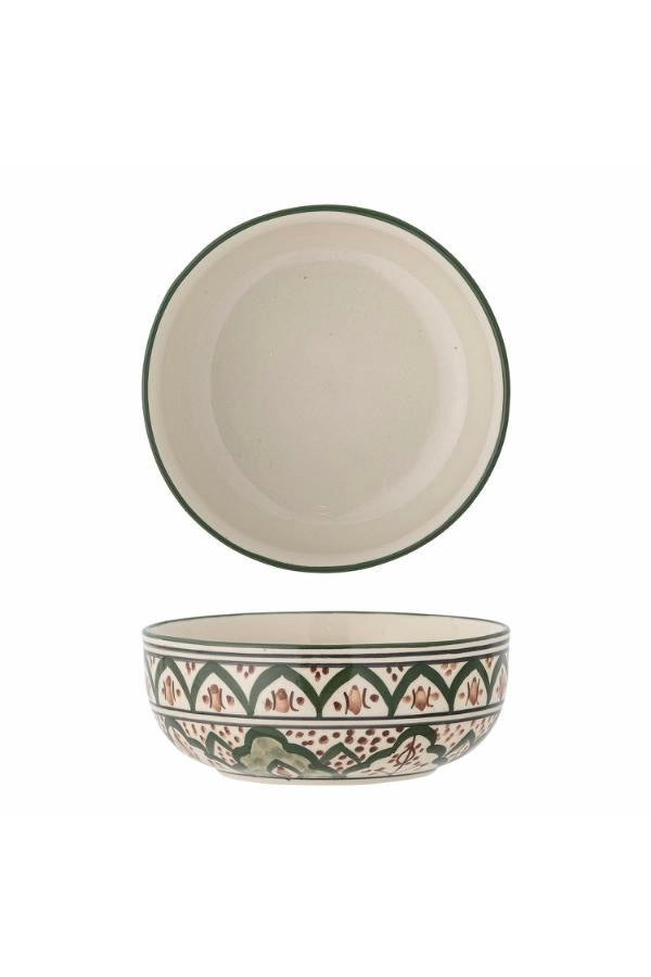 Karlie Bowl, Green, Stoneware