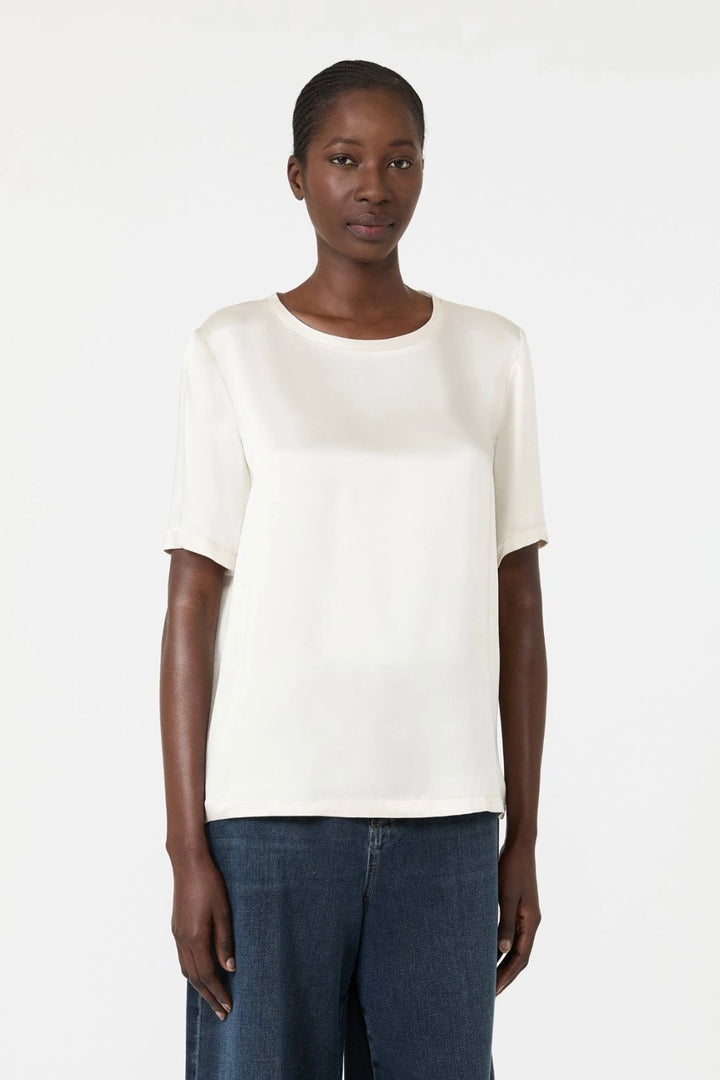 Viscose Satin Blouse Ivory