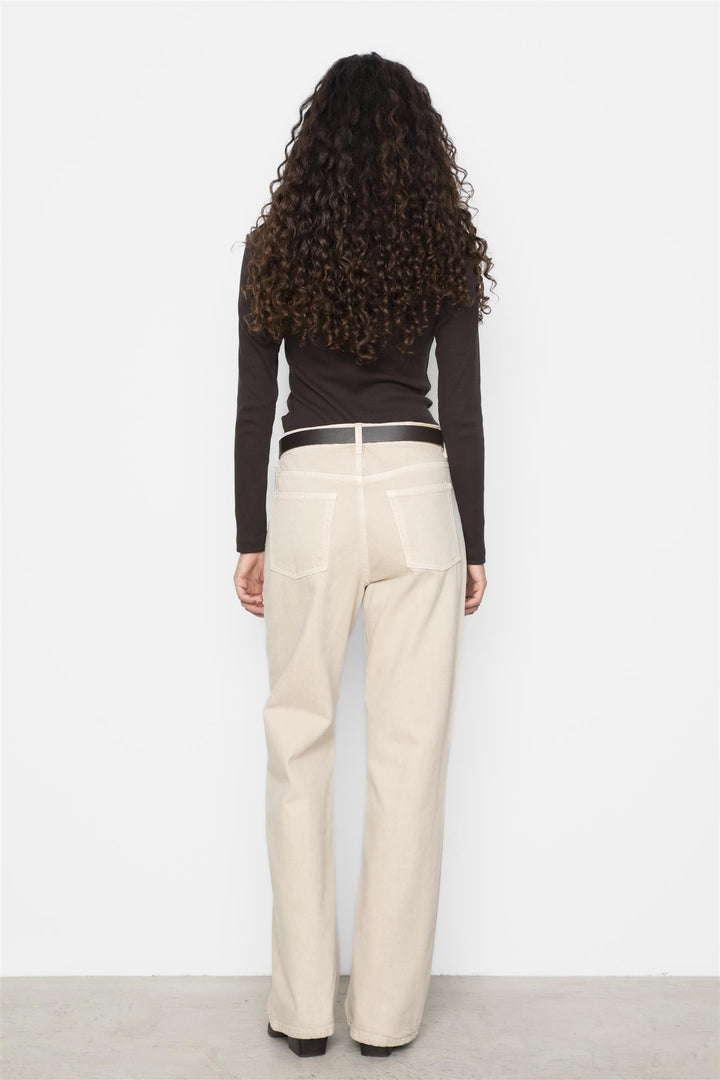 Petronella Rib Boatneck Dark Brown