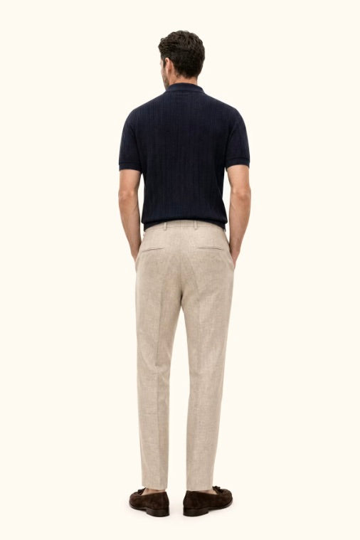 Dandy Linen Trousers Trench Beige
