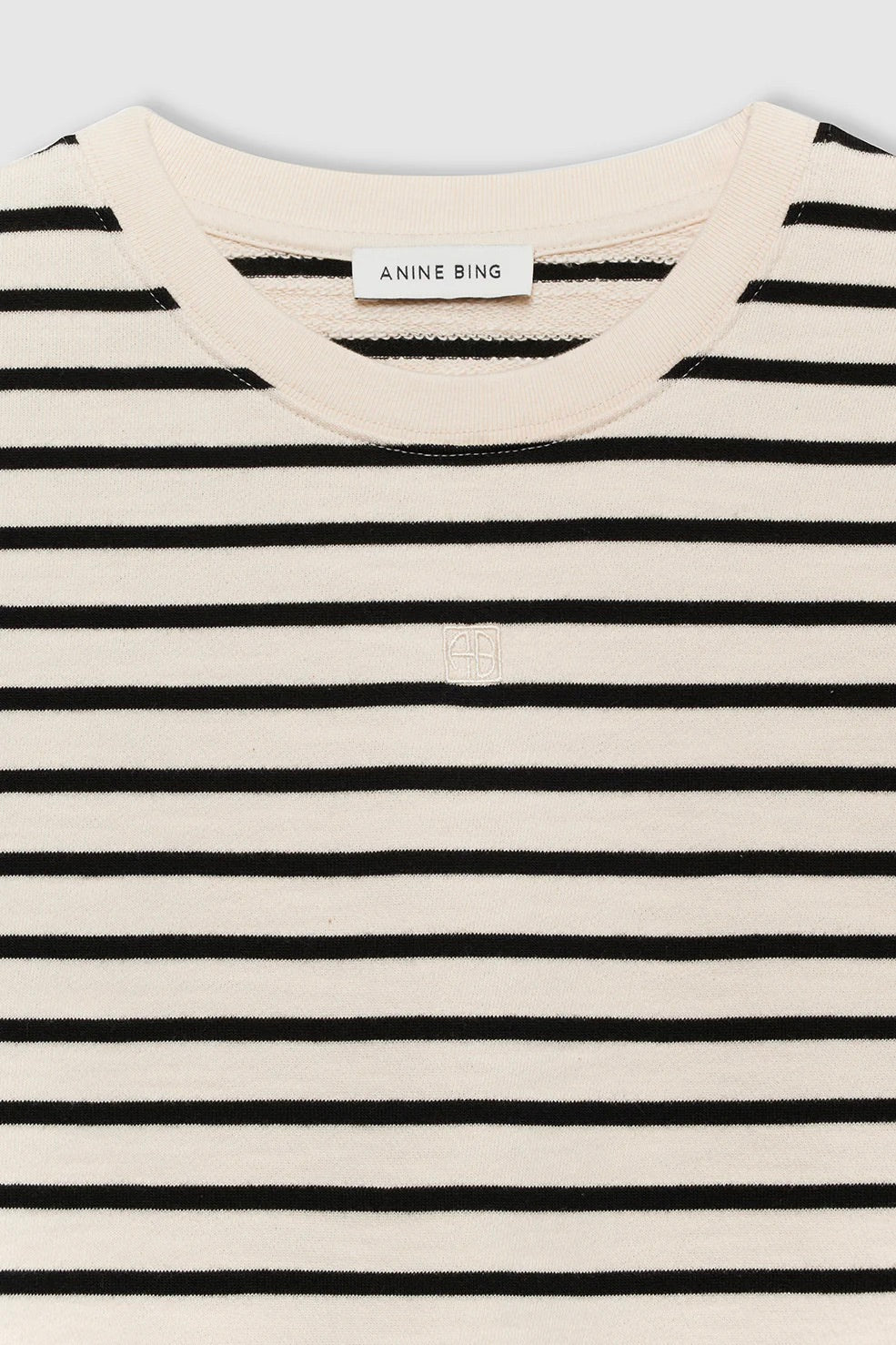 Myers Cropped Tee Black Stripe