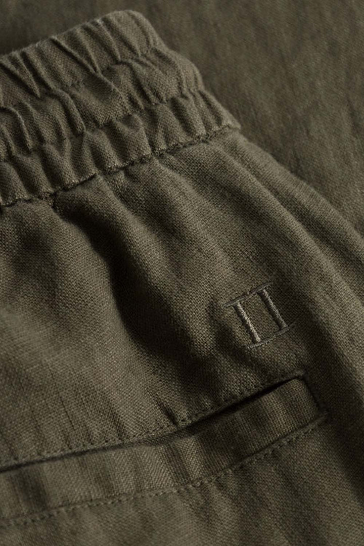 LES DEUX - Patrick Linen Pants Olive Night - Dale