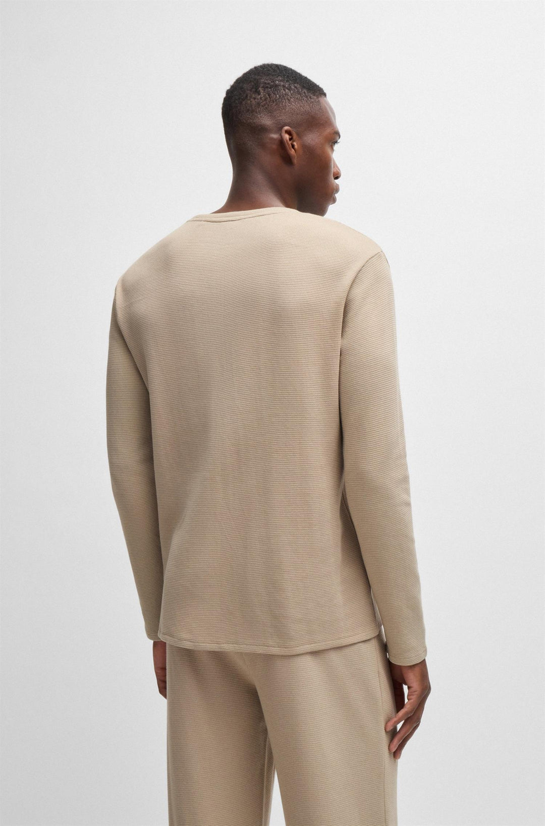 Waffle LS-Shirt Beige