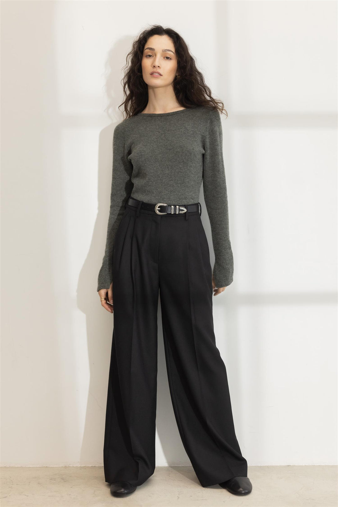 Aubrey Belt Black Silver
