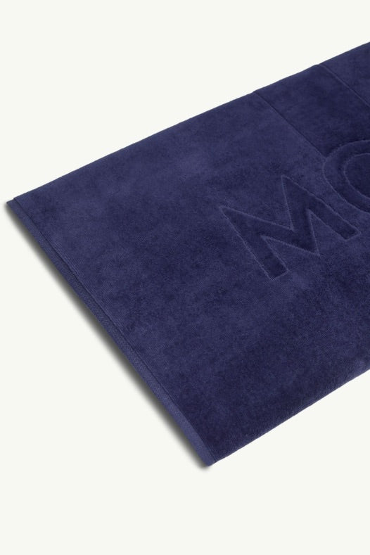Logo Cotton Beach Towel Dark Blue