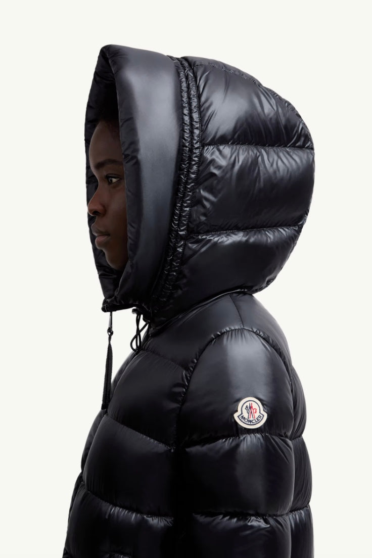 Suyenne Hooded Mid-Length Down Jacket Black