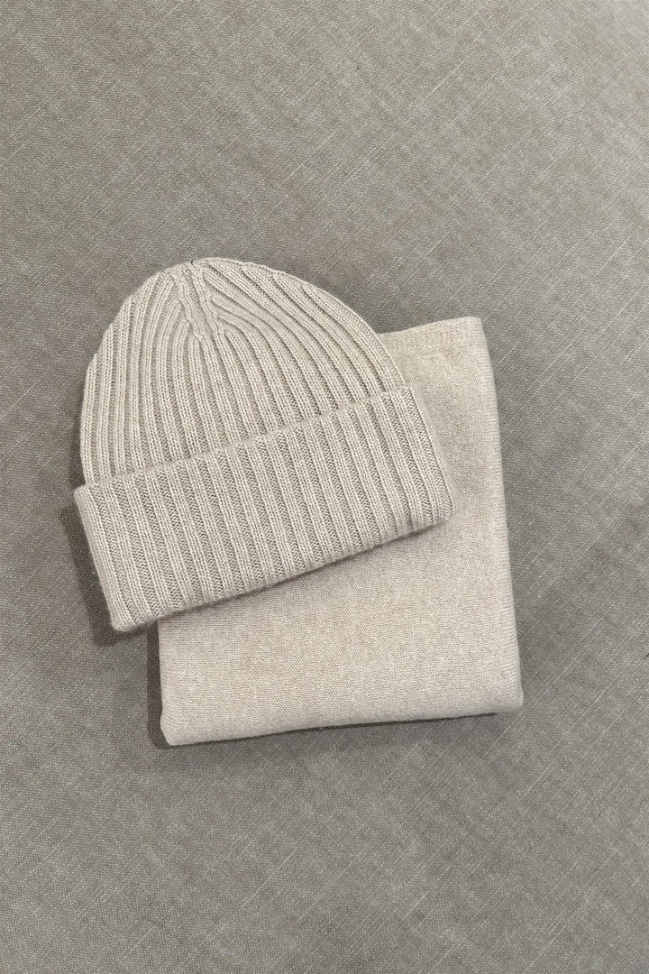 Cashmere Beanie Sand