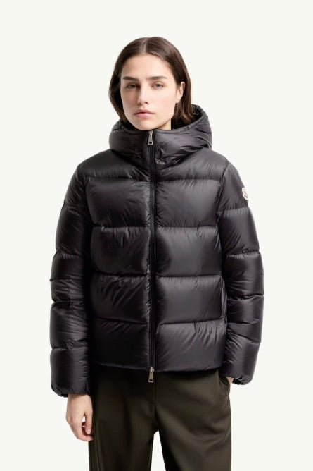 Feligule Hooded Short Down Jacket Black