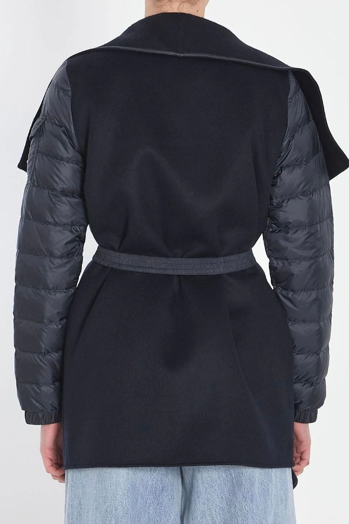 Wool Blend Down Cape