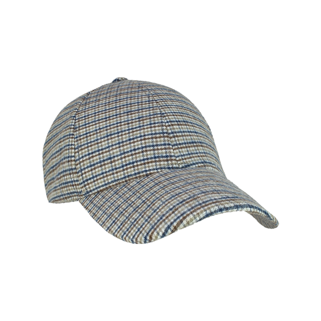 Cotton Flannel Cap Brown Check