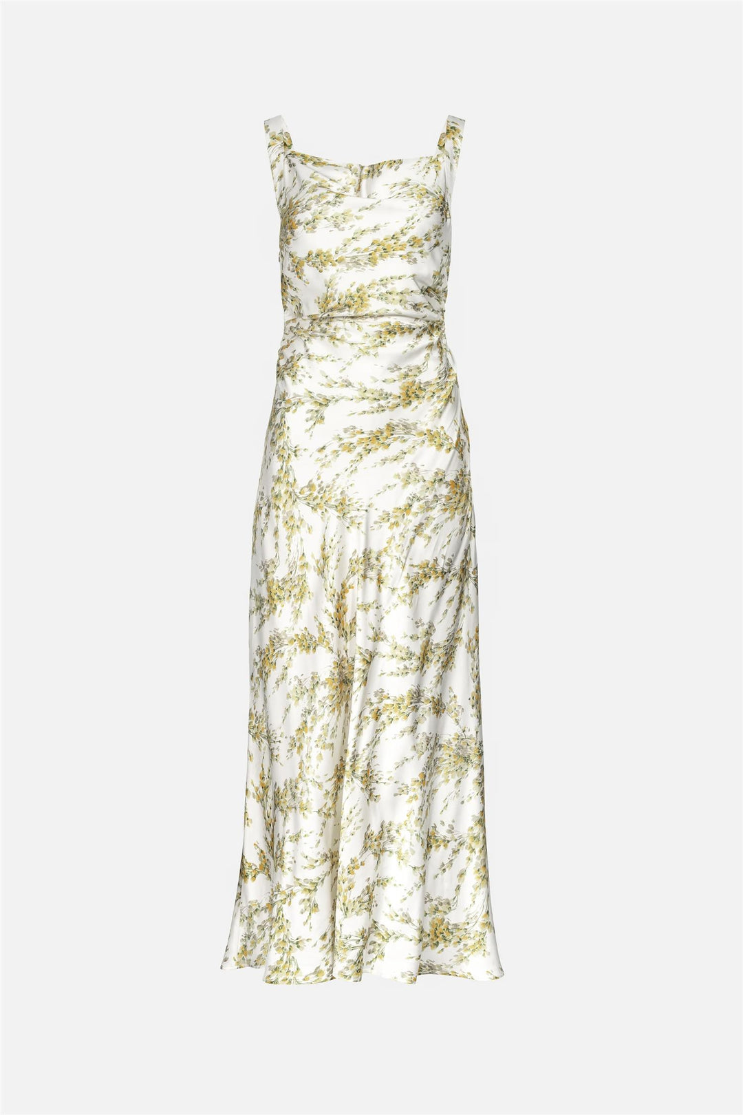 Anna Dress Yellow Mimosa Print