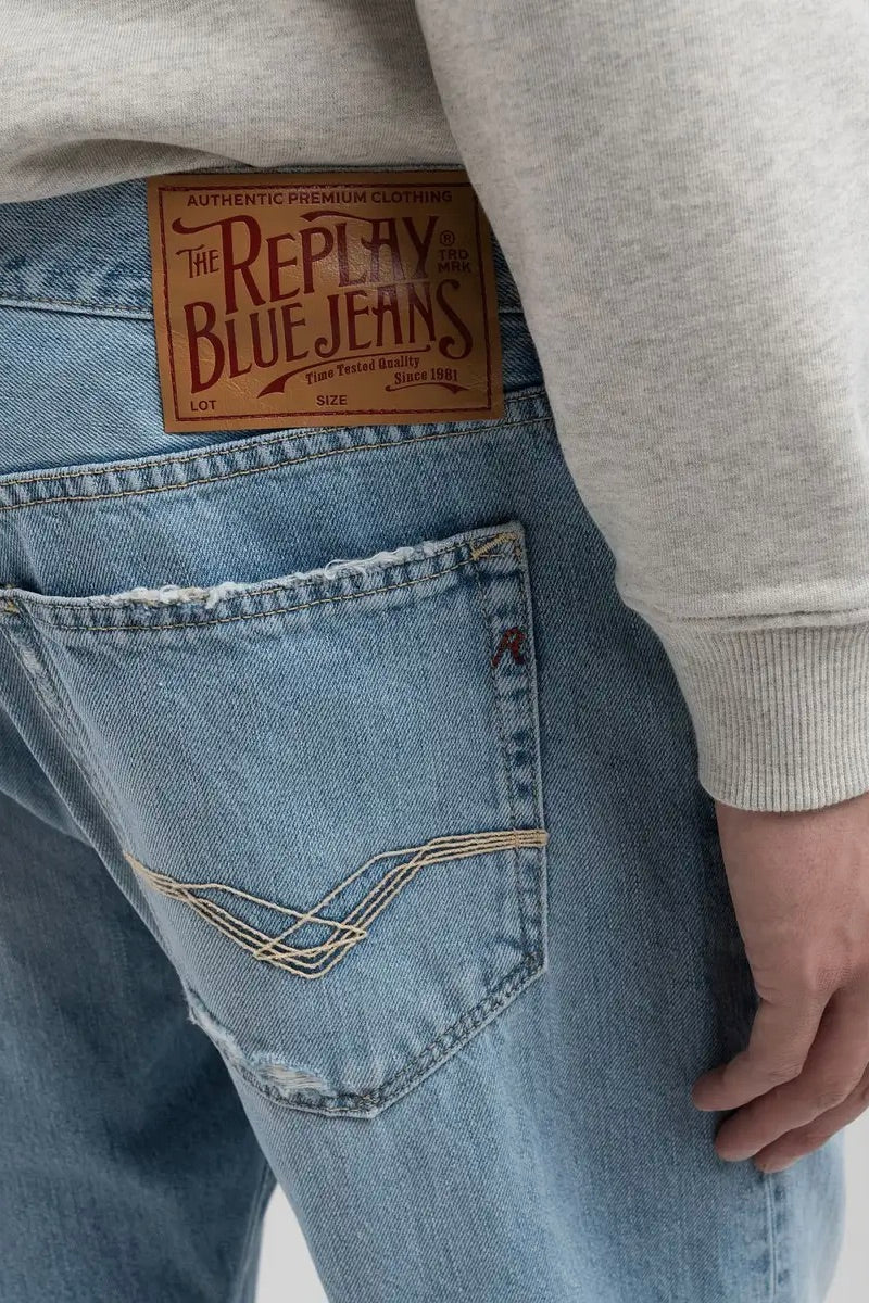 REPLAY Deryck Regular-Fit Jeans Light Blue - Dale