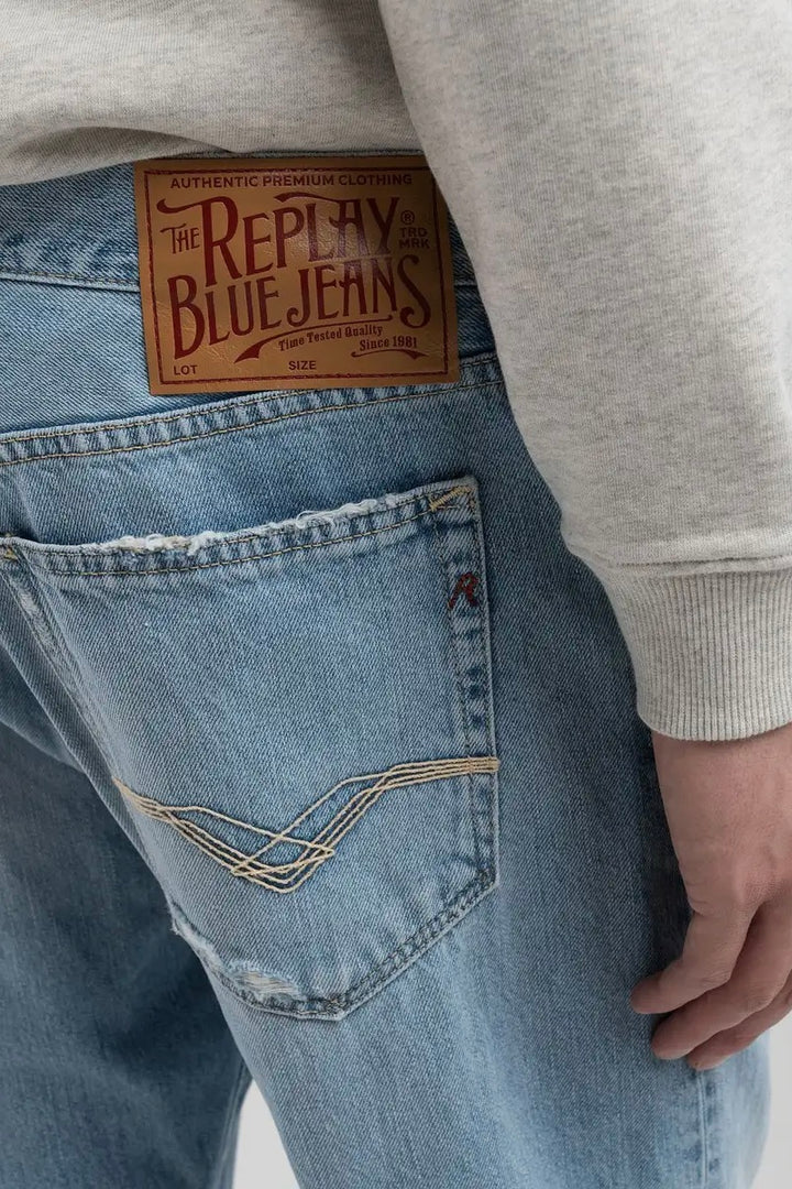 REPLAY Deryck Regular-Fit Jeans Light Blue - Dale