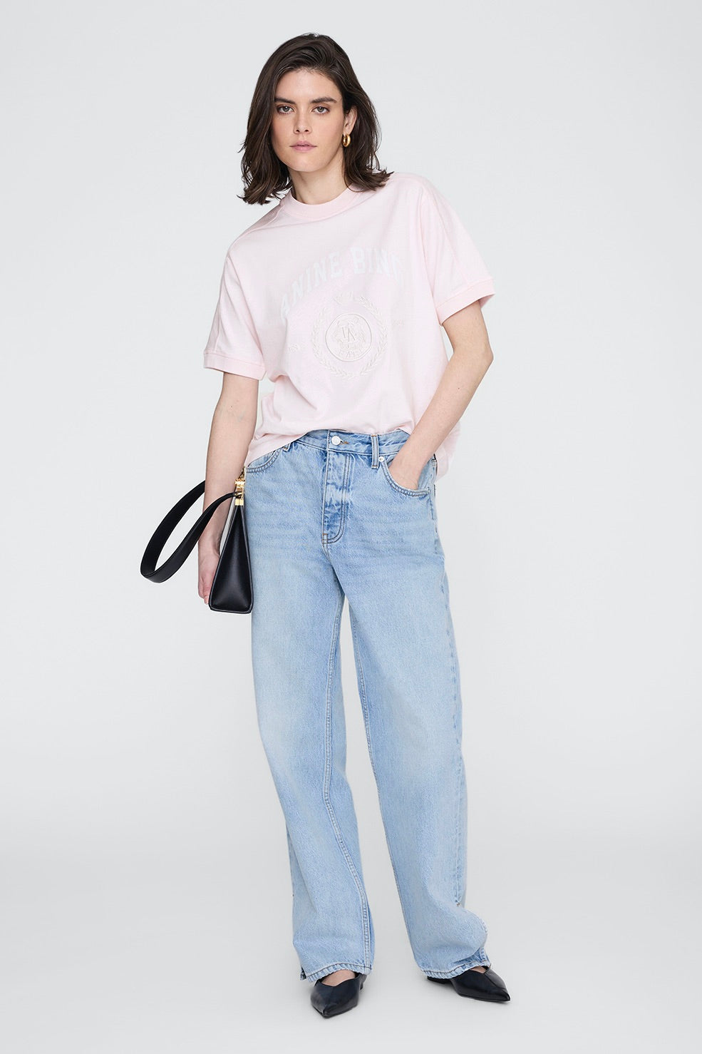 ANINE BING Jaylin Tee Collegiate Powder Pink - Dale