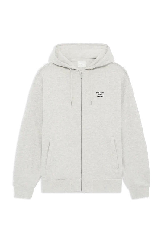 Slogan Zip Sweatshirt Grey