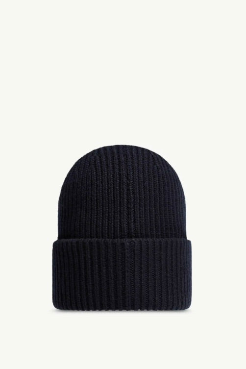 Wool and Cashmere Beanie Navy