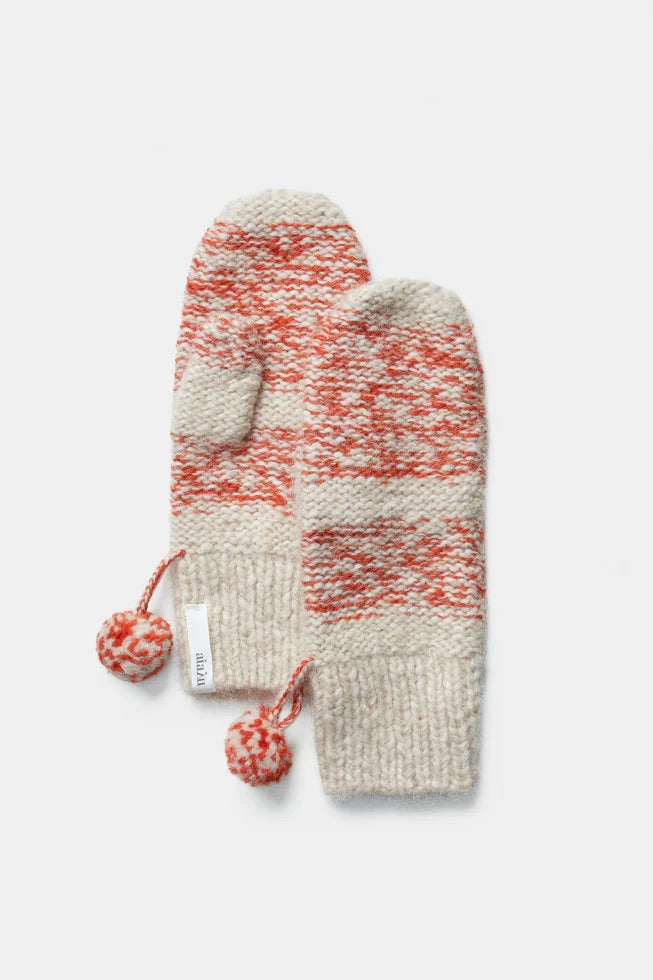 Halvor Wool Mittens Mix Orange