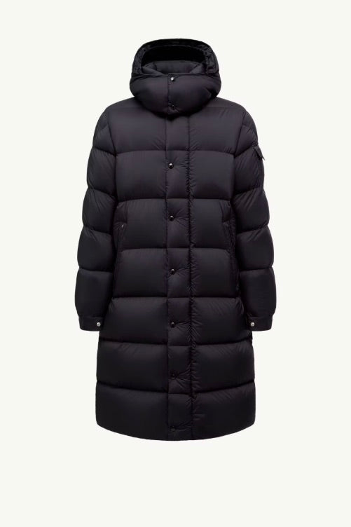 Hanoverian Hooded Long Down Jacket Black