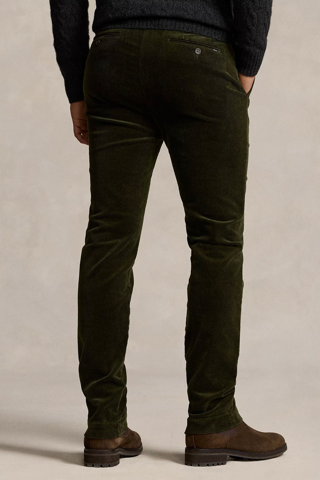 Stretch Slim Fit Corduroy Trouser Estate Olive