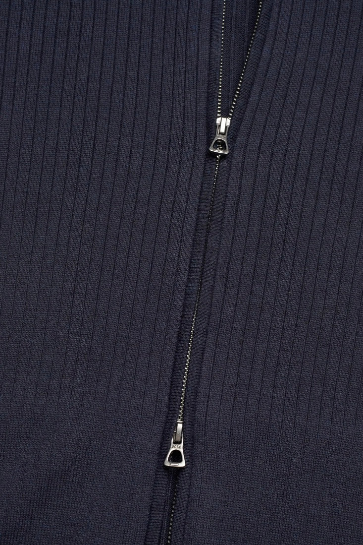 POLO RALPH LAUREN Full Zip Sweater Navy Heather - Dale