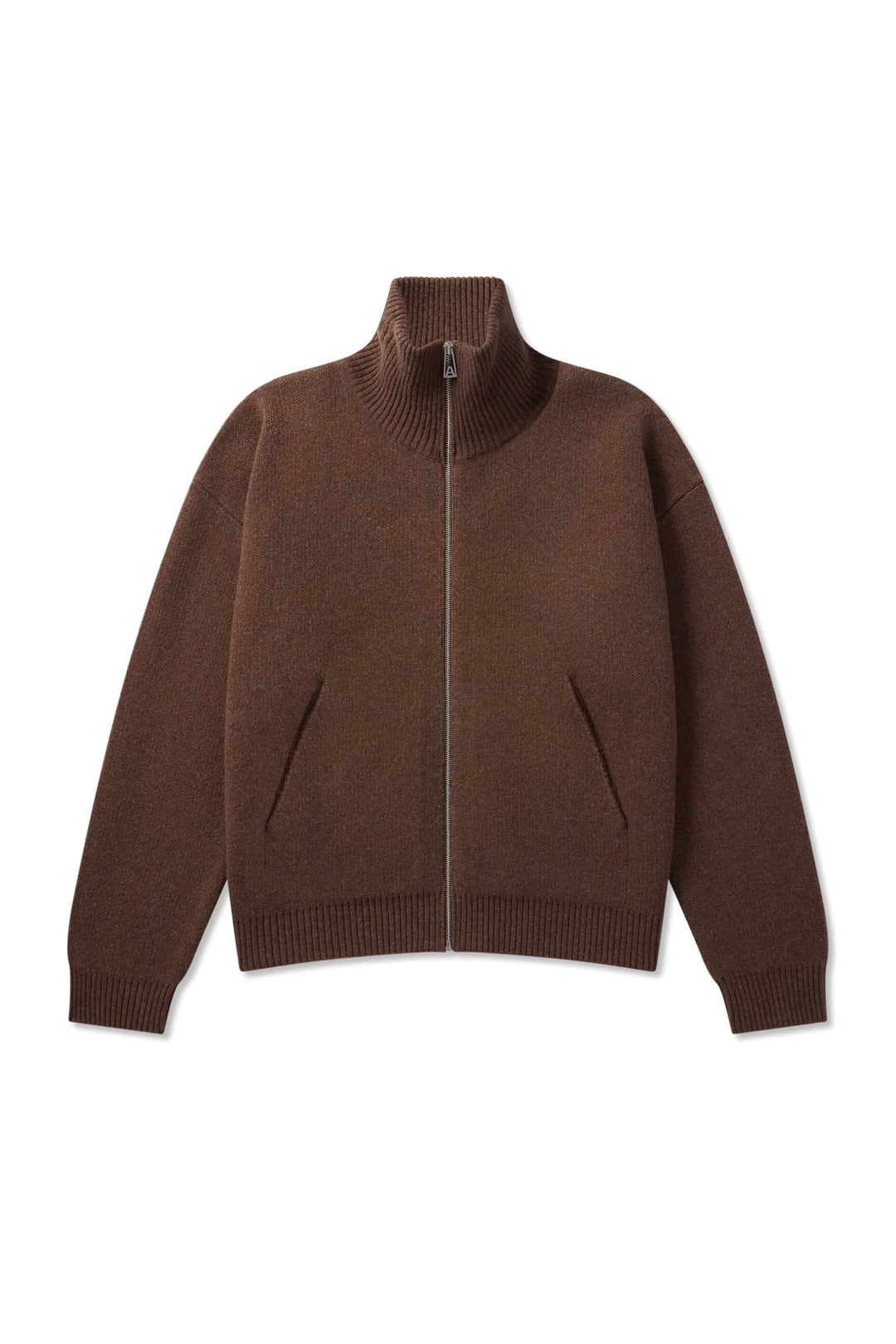 Core Zip-Up Sweater Dark Brown