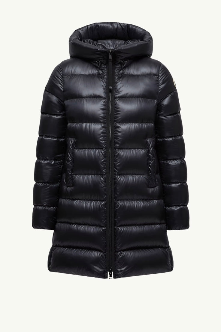 Suyenne Hooded Mid-Length Down Jacket Black