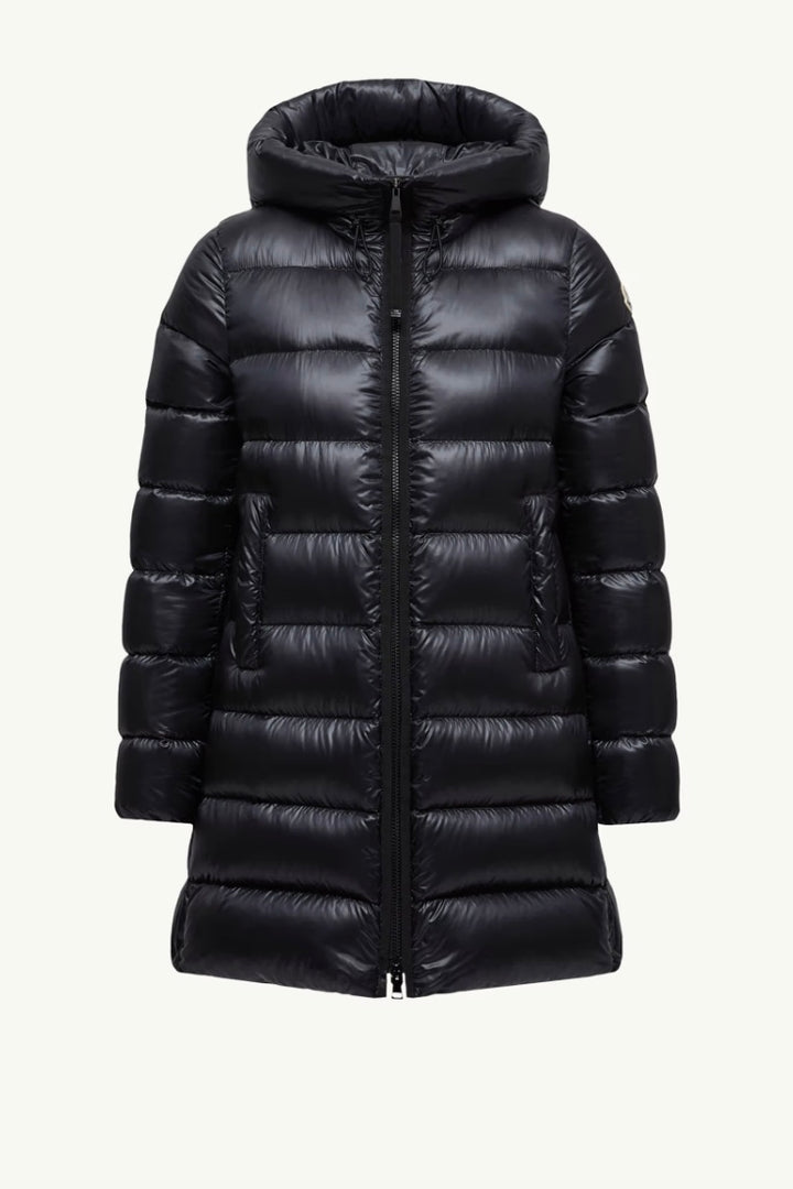 Suyenne Hooded Mid-Length Down Jacket Black