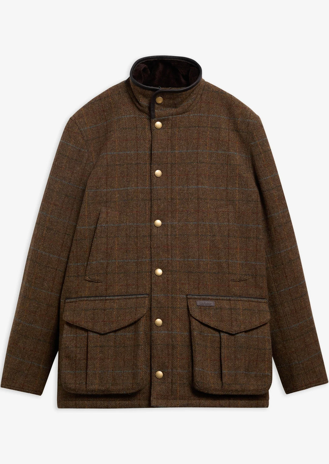 Barbour Hereford Wool Jacket Moss Green Tartan