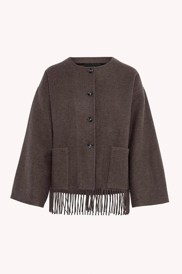 Carla Lambswool Jacket Brown Melange