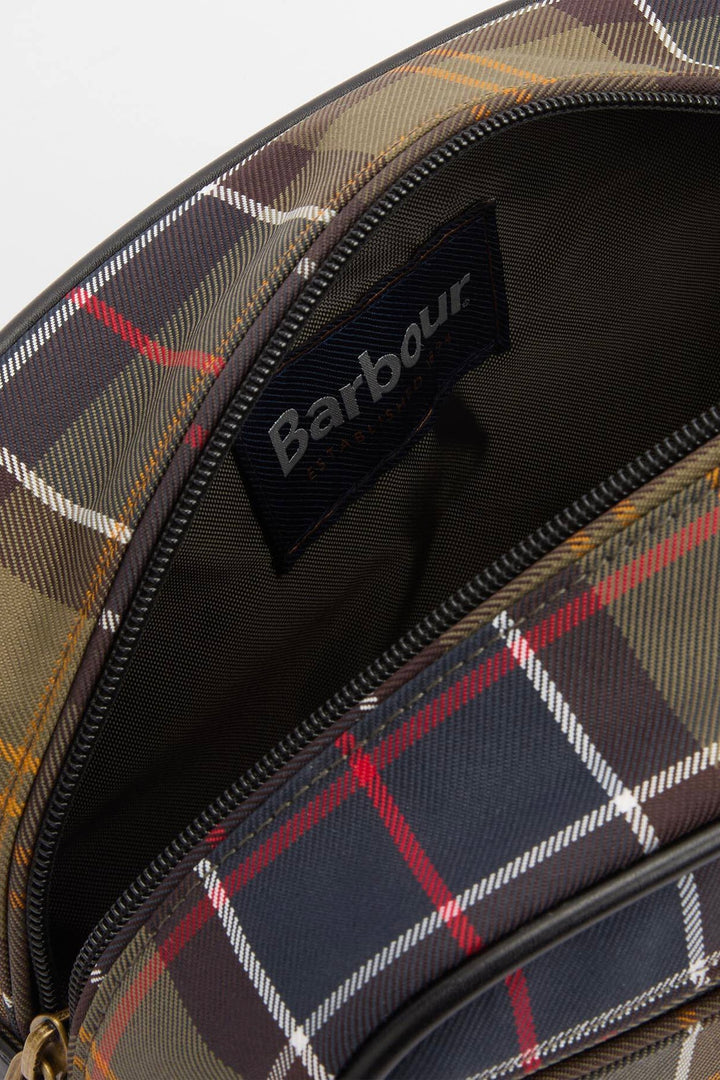 Barbour Tartan Washbag Olive