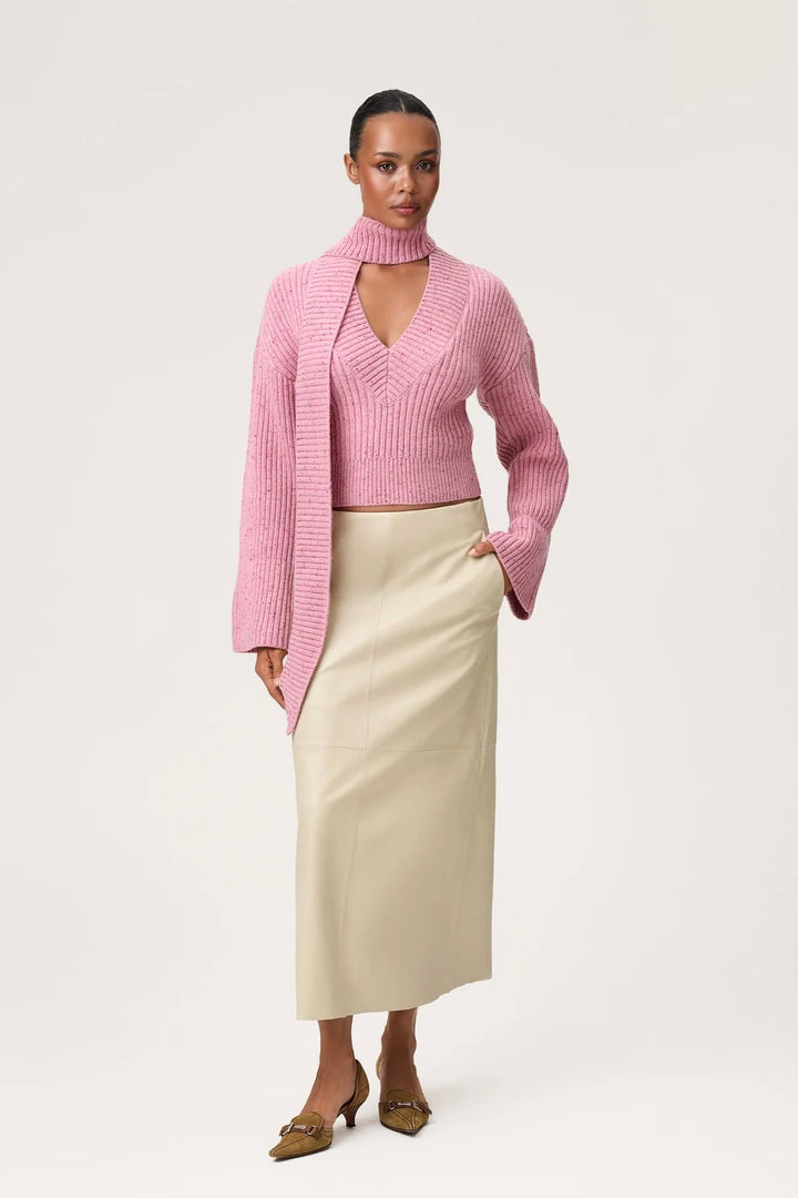 Thun Cropped Sweater Pink Melange