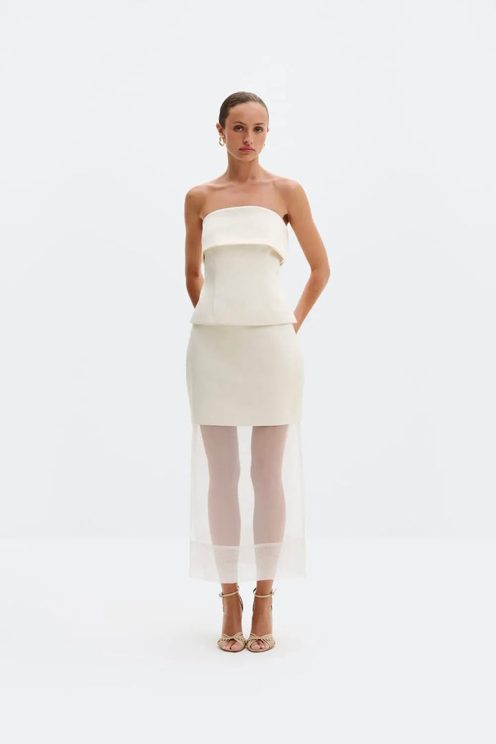 MALINA Lucine Midi Skirt Vanilla - Dale
