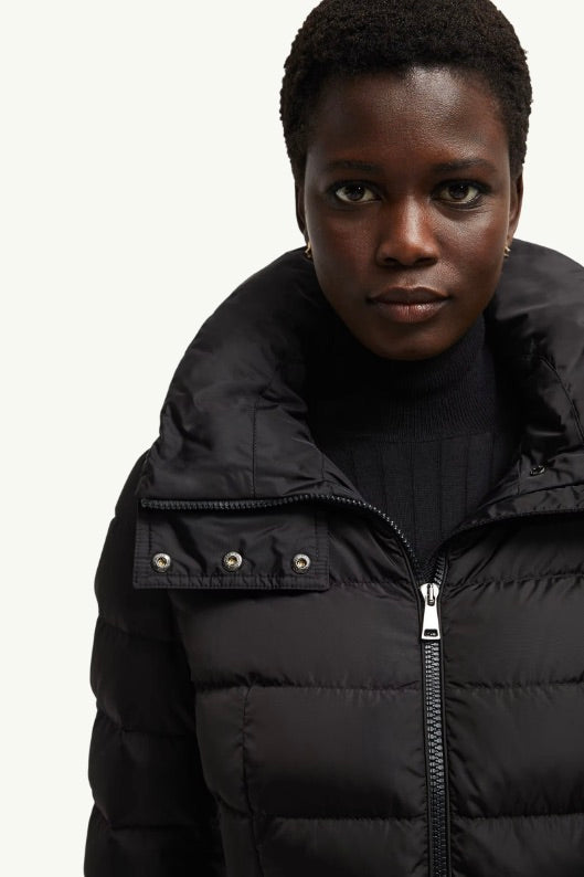 Flammette Hooded Long Down Jacket