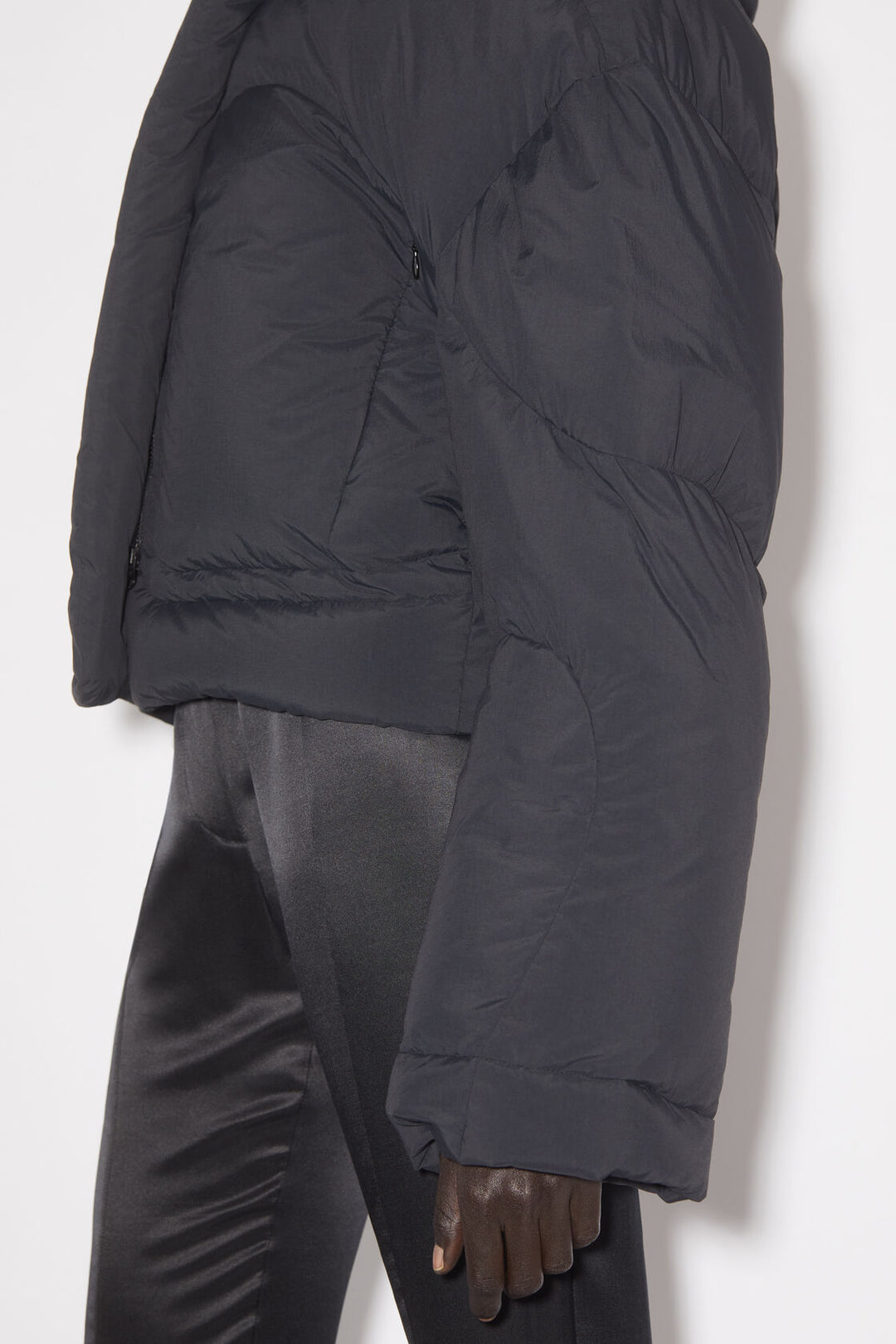 Hooded puffer jacket - Black