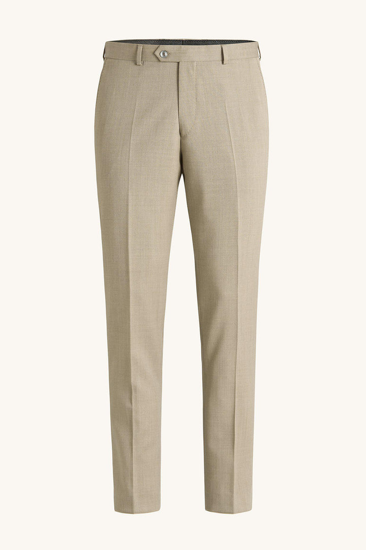 Denz Wool Trousers Nubuck Beige