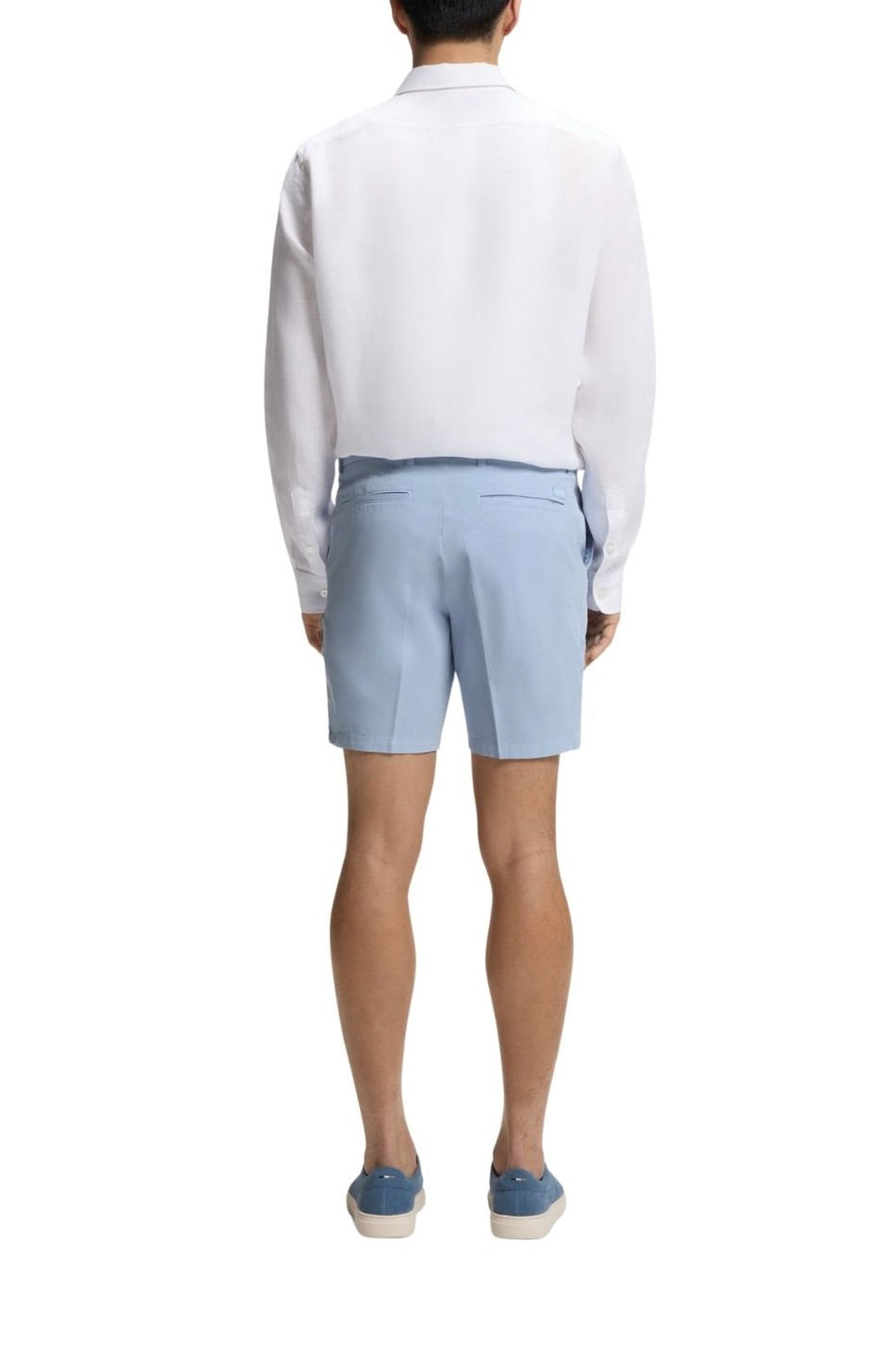 H-Kane1 Stretch Cotton Twill Shorts Light/Pastel Blue