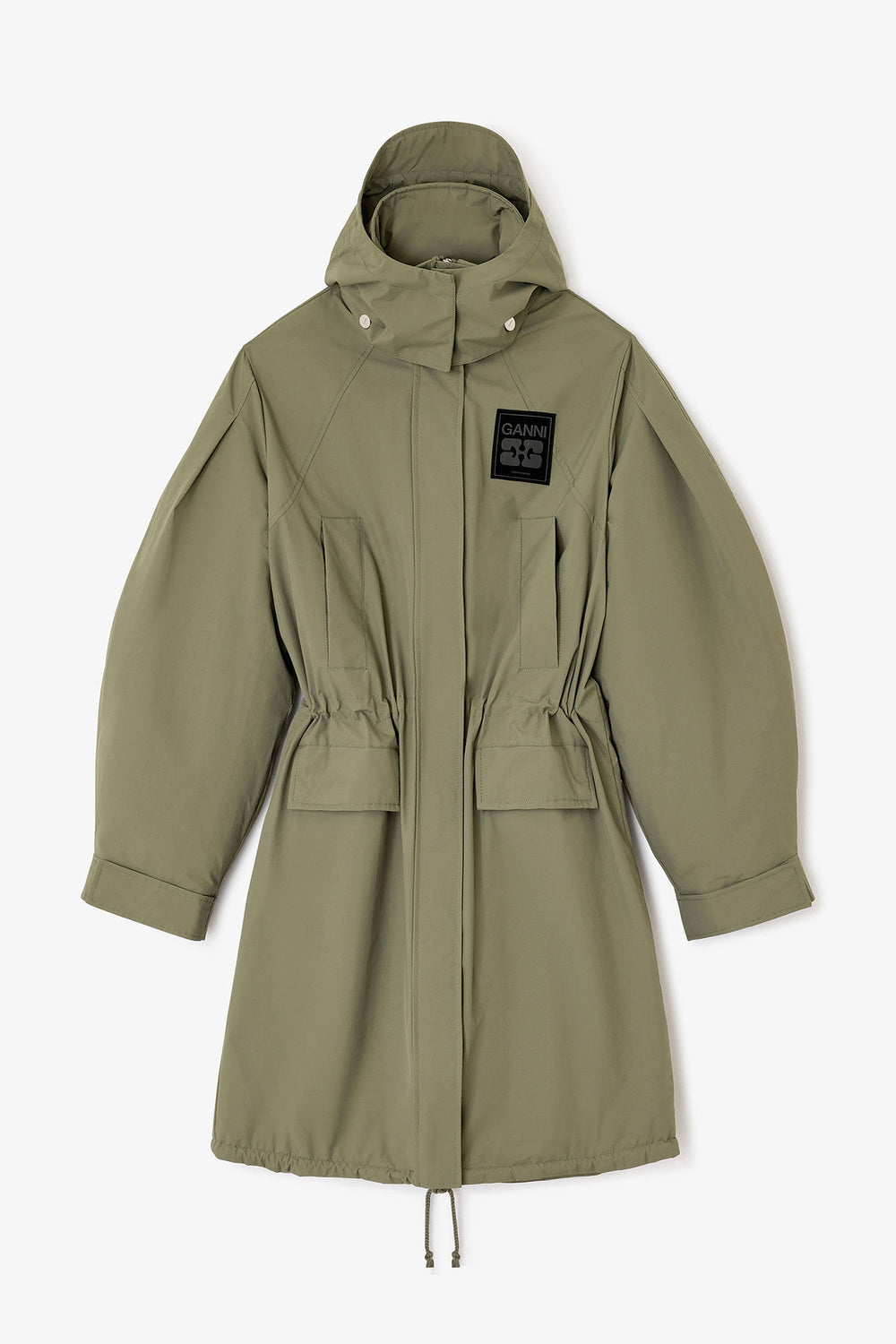 GANNI Ripstop Tri-Layer Parka Coat - Dale