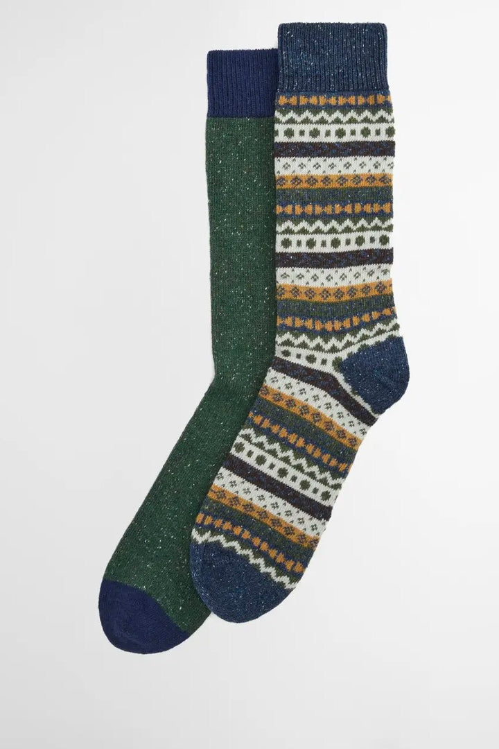Barbour Fair Isle Sock 2 Pack - Classic Mix