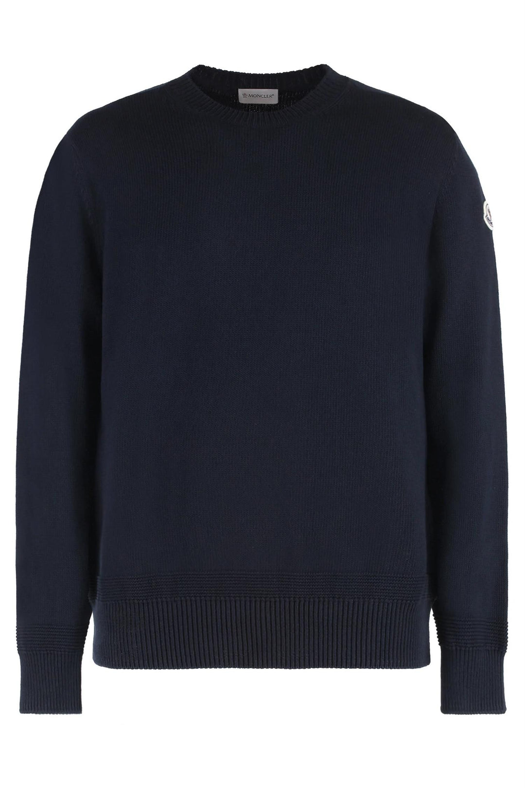 Logo Patch Cotton Jumper Blue
