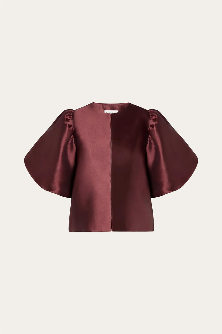 BY MALINA Cleo pouf Sleeve Blouse Wine - Dale