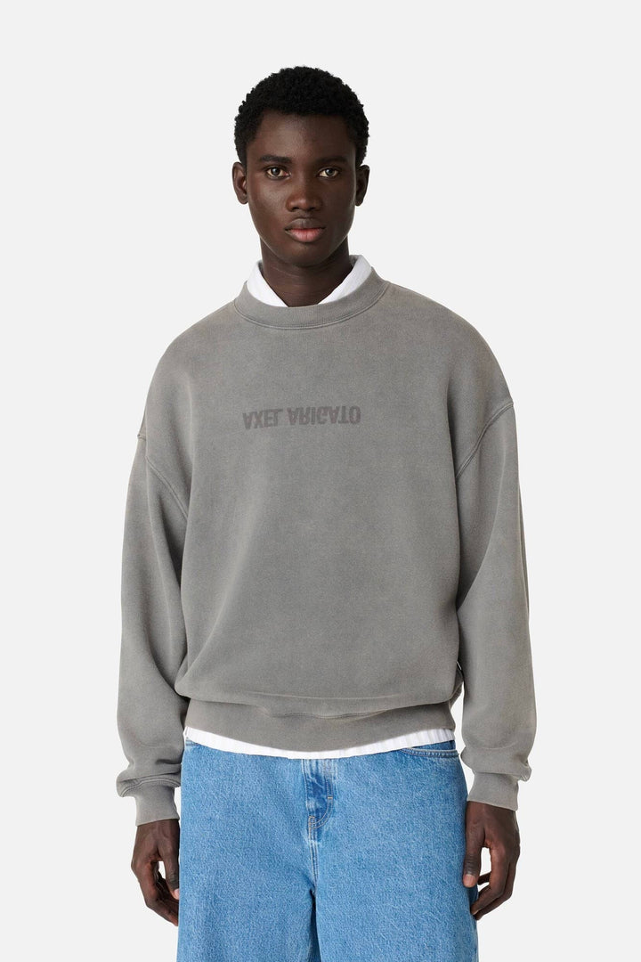 Distorted Washed Sweatshirt Steel Grey