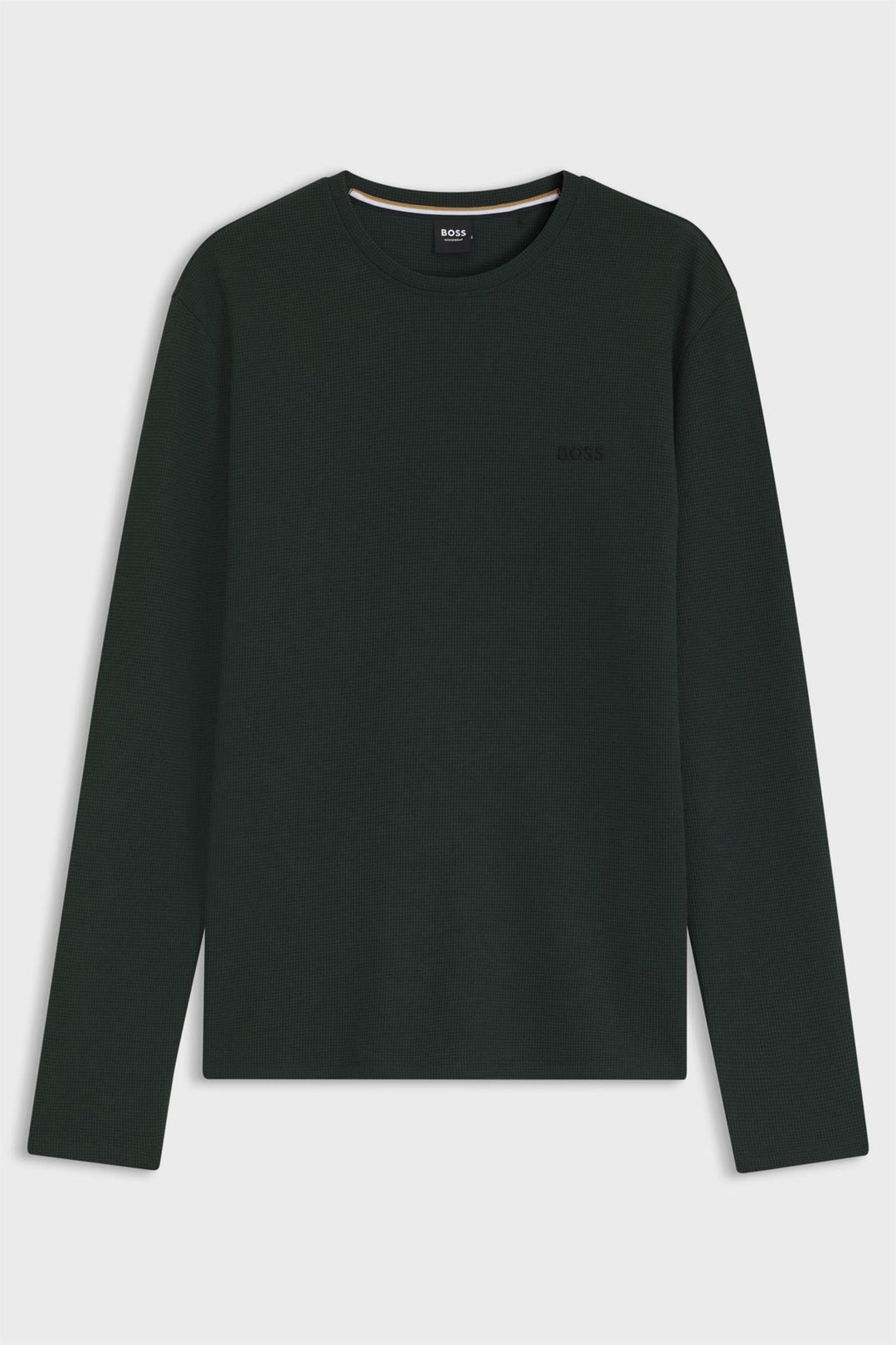 Waffle LS-Shirt Dark Green