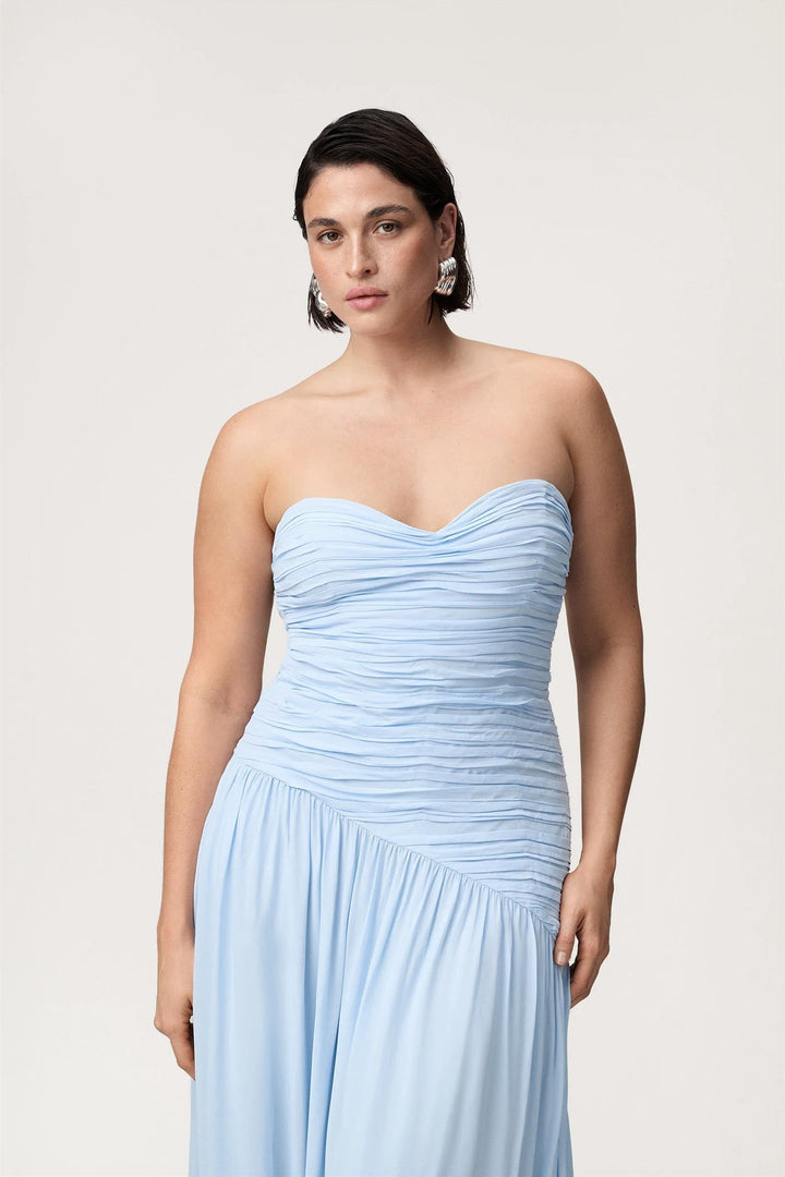 Lima Bandeau Dress Light Blue