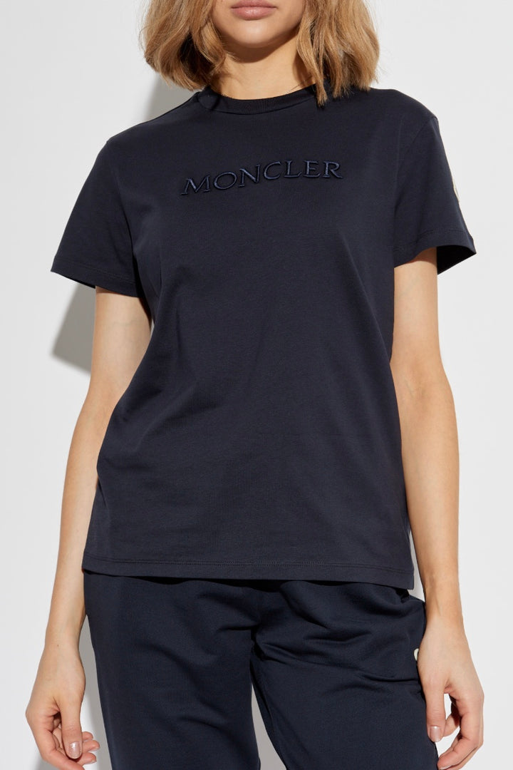 Embroidered Tonal Logo T-Shirt Blue