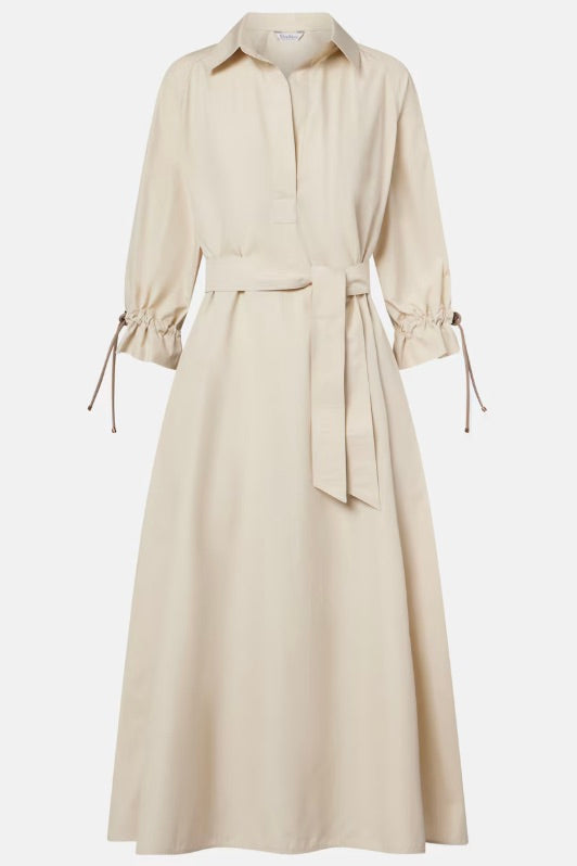 Oversized Cotton Poplin Dress Beige