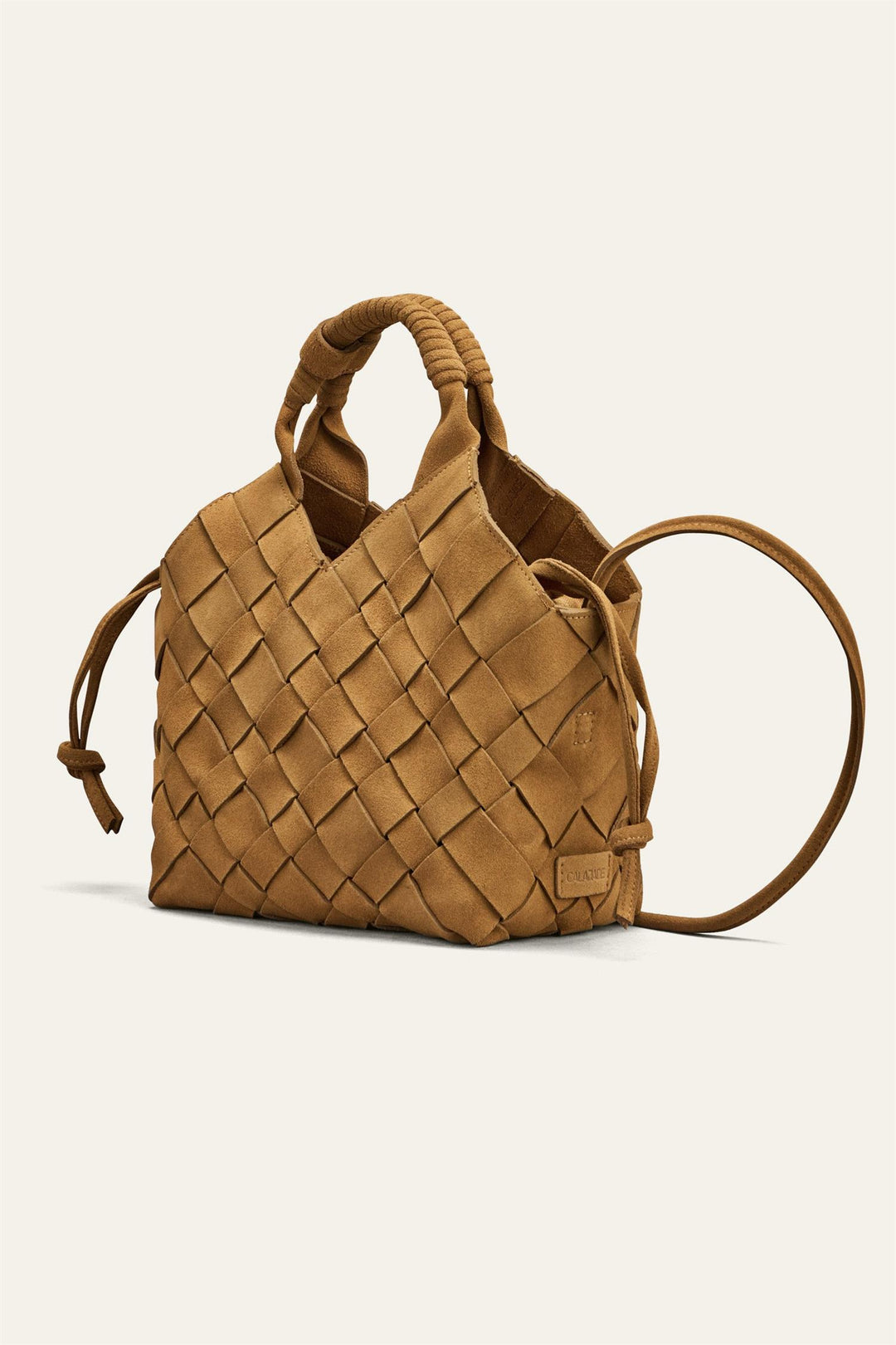 Misu Camel Suede Shoulder Bag