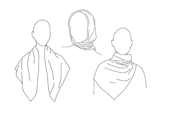 LE SCARF Leo Scarf Grey 80x80 - Dale