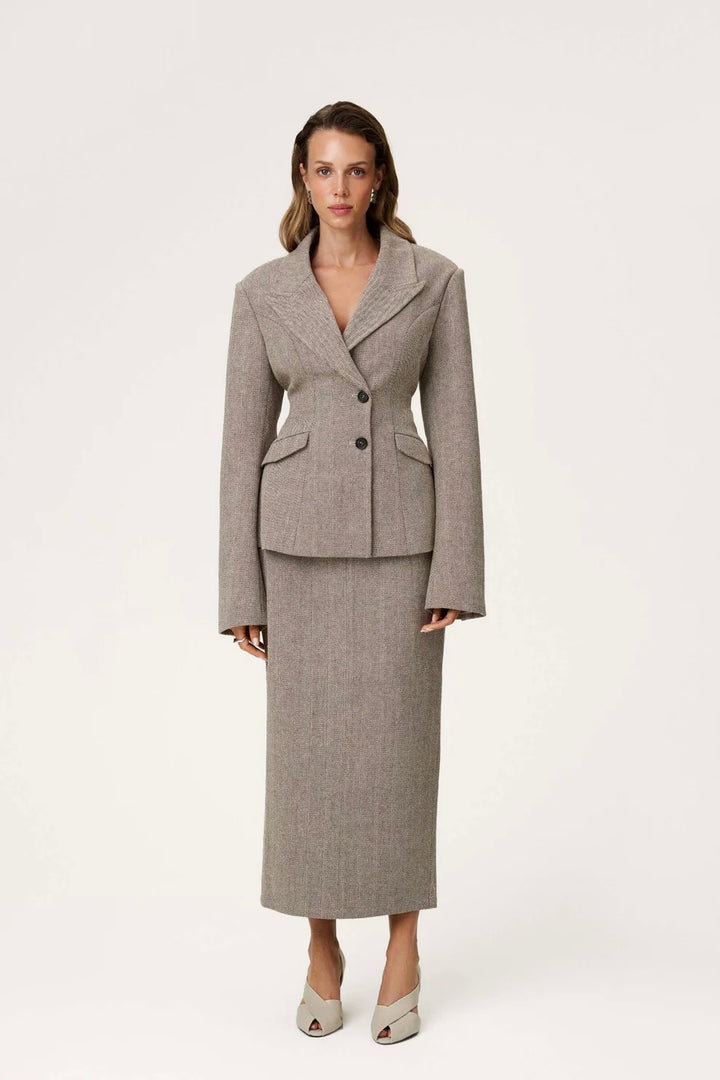 Stockholm Blazer Beige Melange